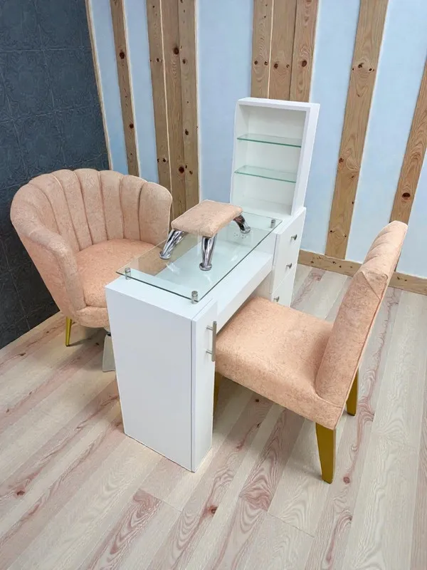 Set mesa + silla concha para manicura