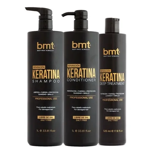 Pack BMT Keratina (shampoo + acondicionador + tratamiento)