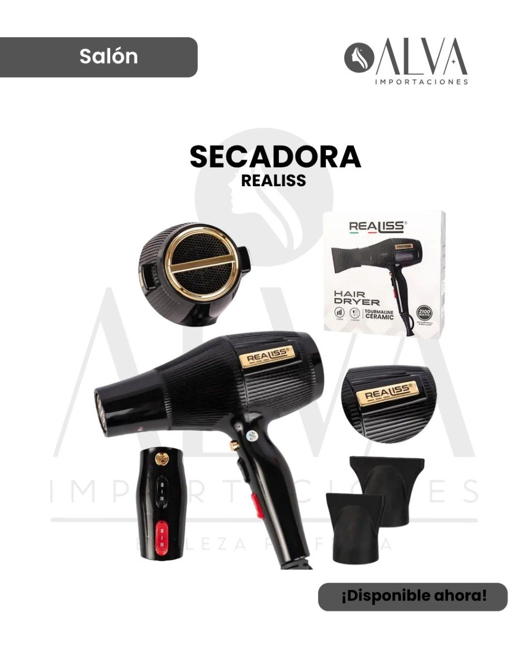 Secadora de cabello Realiss 2100W